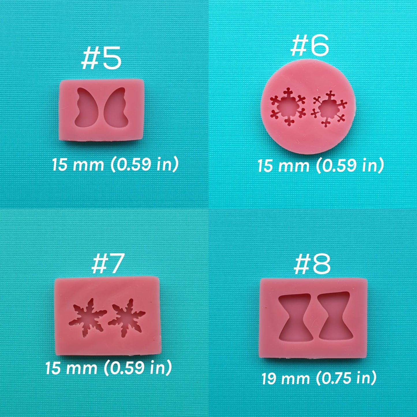 Silicone earrings molds for resin and epoxy mould for jewelry for stud earrings