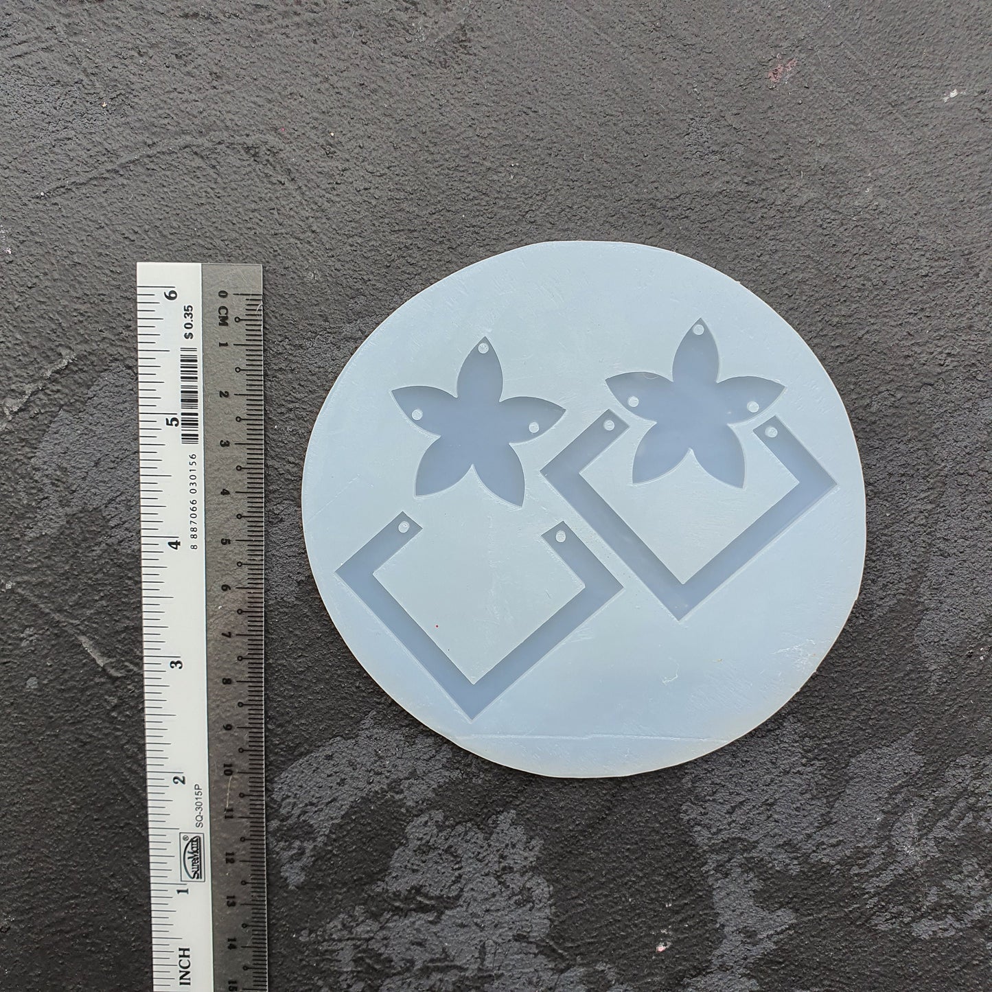 Silicone earrings mold "Flower" Jewelry Resin mould for resin and epoxy - Luxy Kraft