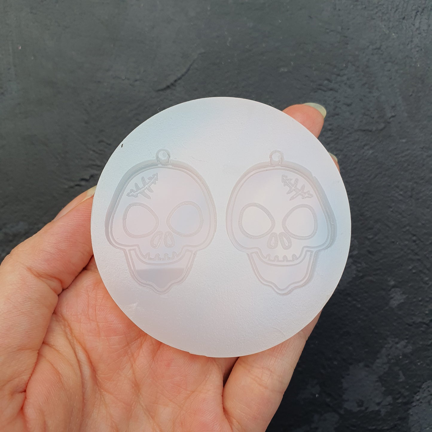 Halloween "Scull" Silicone earrings mold for resin and epoxy