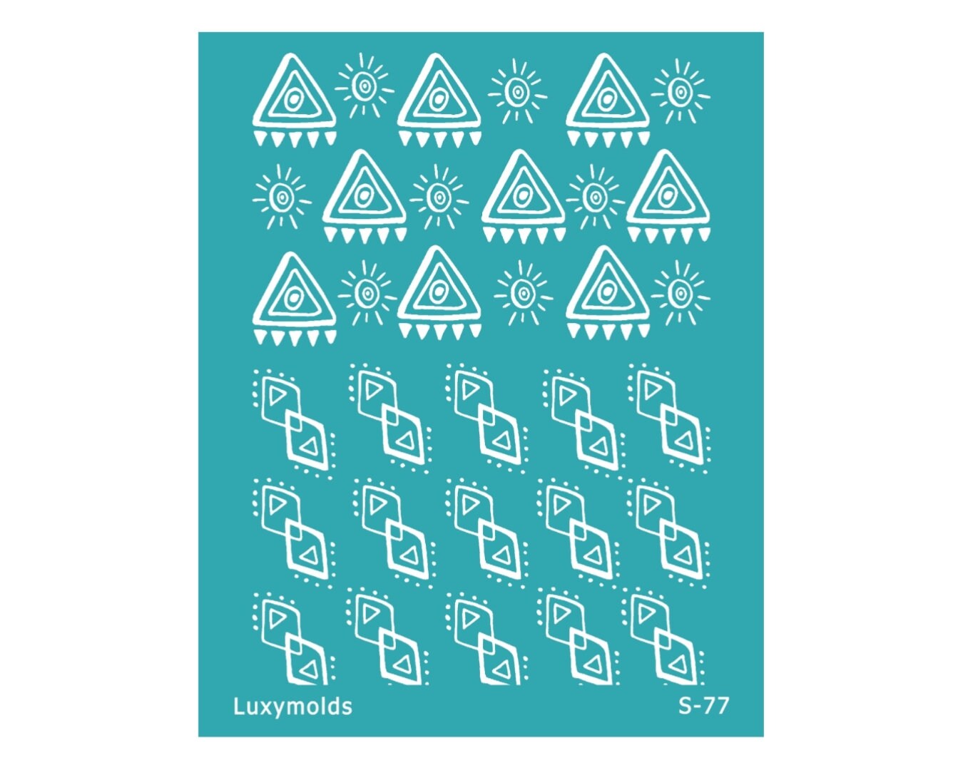 Silk screen stencil for polymer clay "Luxymolds" S-77"Boho"