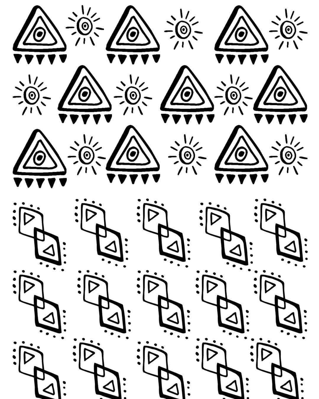 Silk screen stencil for polymer clay "Luxymolds" S-77"Boho"