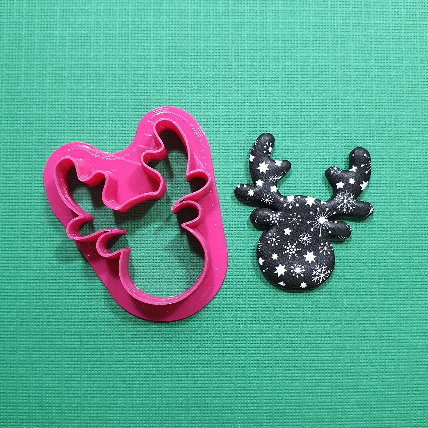 Clay cutters Polymer clay tools "Christmas Reindeer" earrings jewelry cutters
