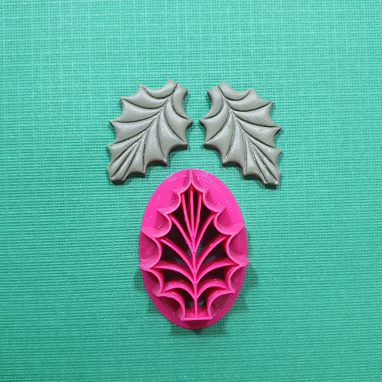 Clay cutters Polymer clay tools "Christmas Holly leaf" earrings jewelry cutters