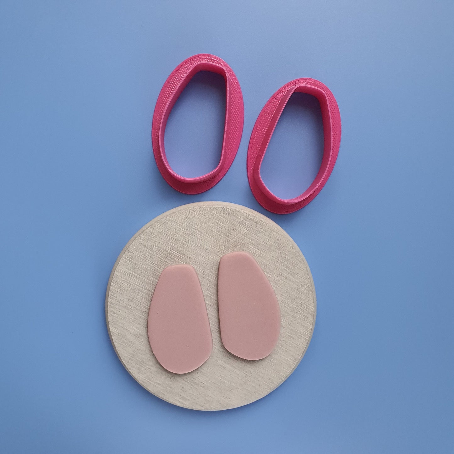 2 pcs set Earrings Polymer clay 3D cutters "Geometric" Jewelry shape cutter