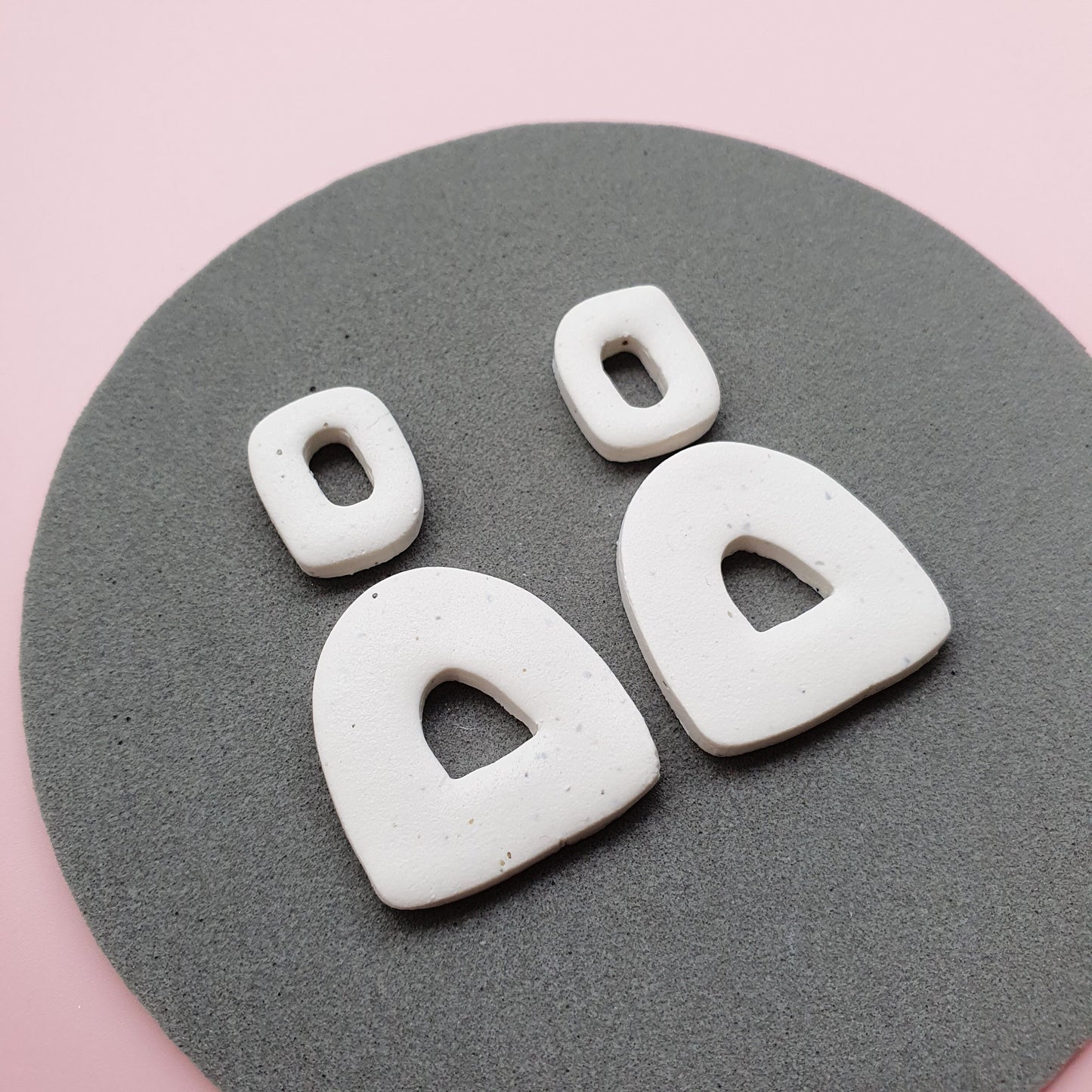 2 pcs set Clay cutters Jewelry Earrings Flower shape cutter