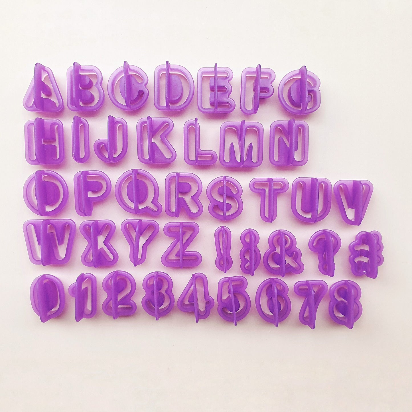Set of 40 pcs Letters Alphabet Numbers Clay cutters Jewelry Earrings shape cutter