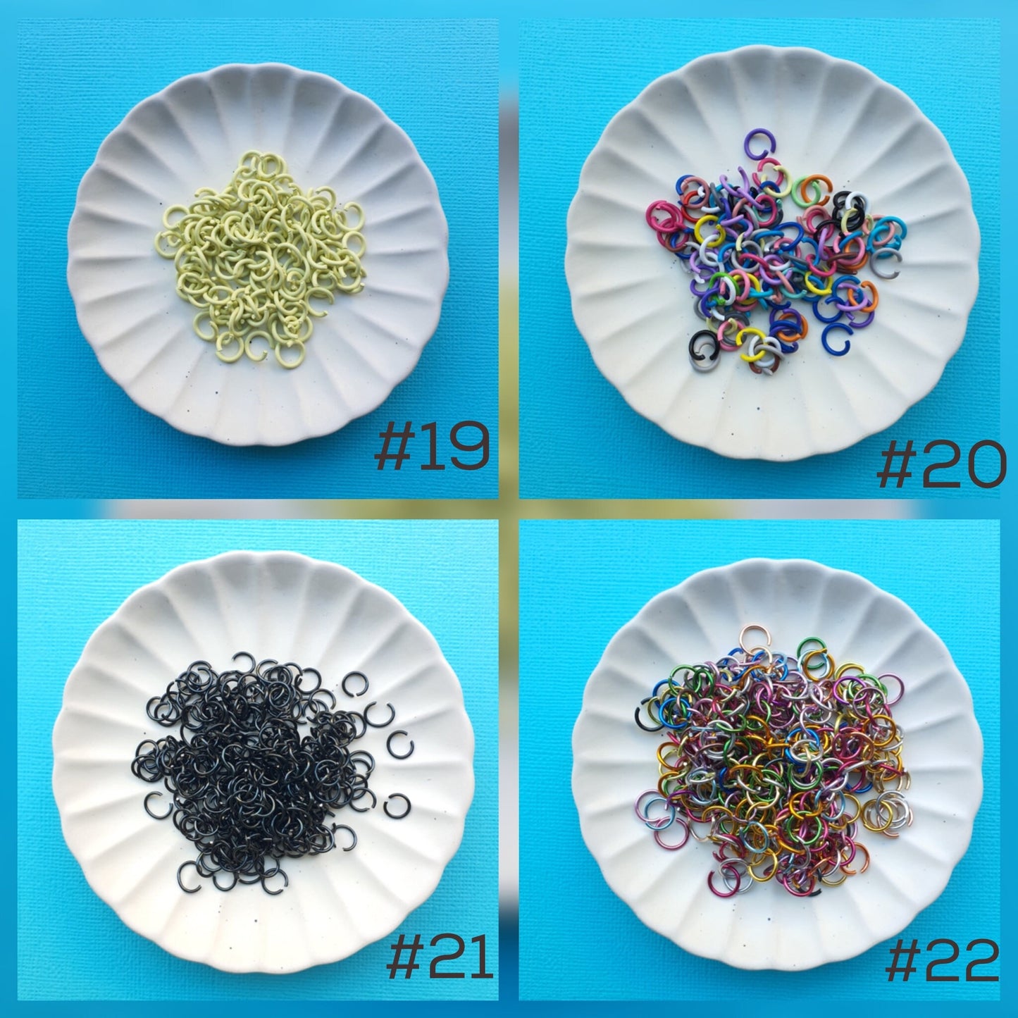 Jumping rings Colorful jump ring for jewelry making 40 pcs 1.2x8 mm