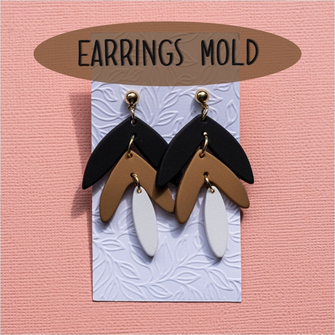 Silicone earrings mold mould for resin and epoxy