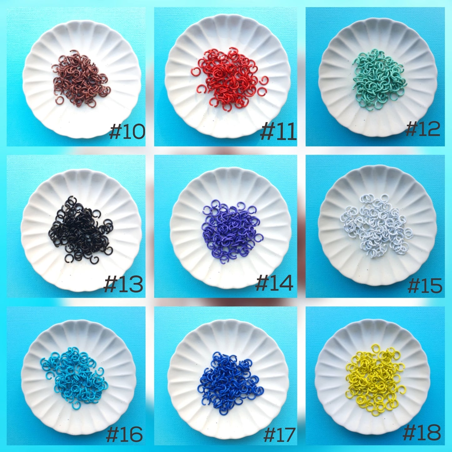 Jumping rings Colorful jump ring for jewelry making 40 pcs 1.2x8 mm