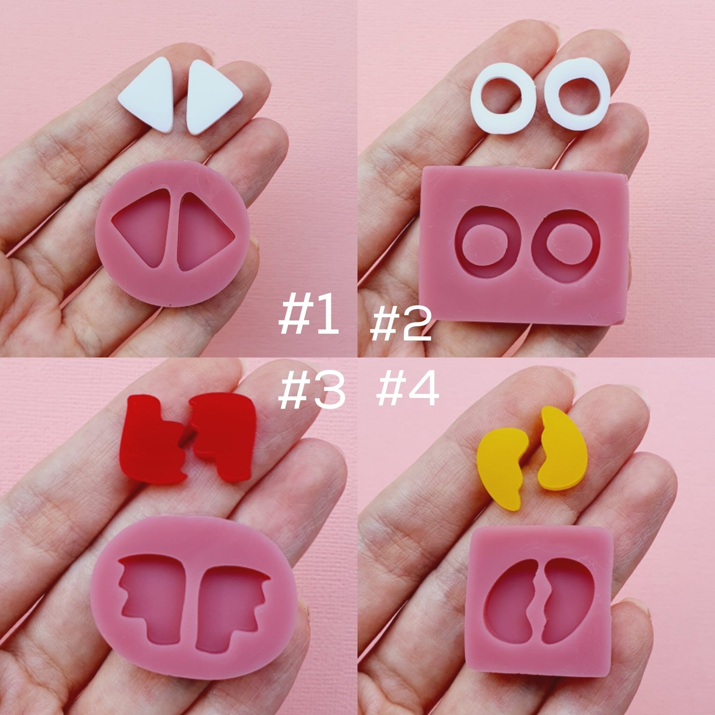 Silicone stud earrings mold Jewelry Resin mould for resin and epoxy