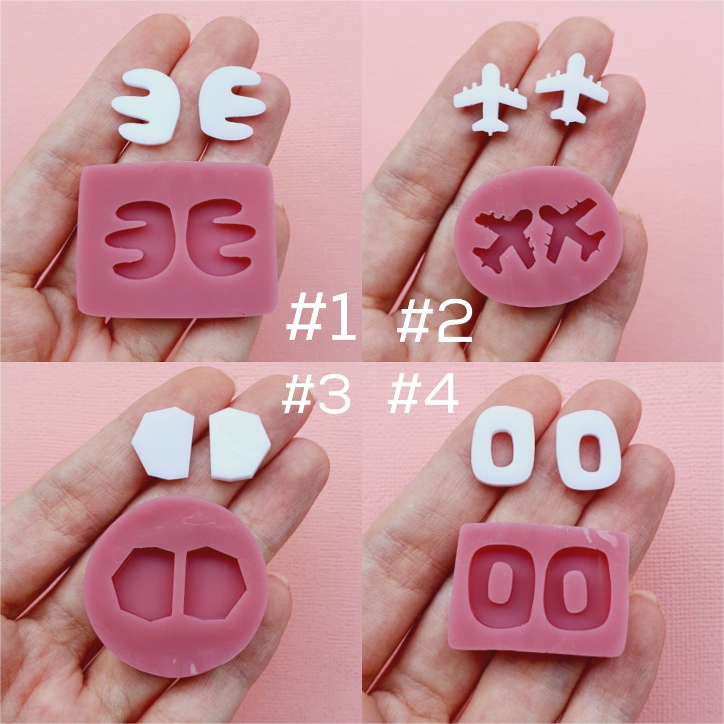 Silicone stud earrings mold Jewelry Resin mould for resin and epoxy