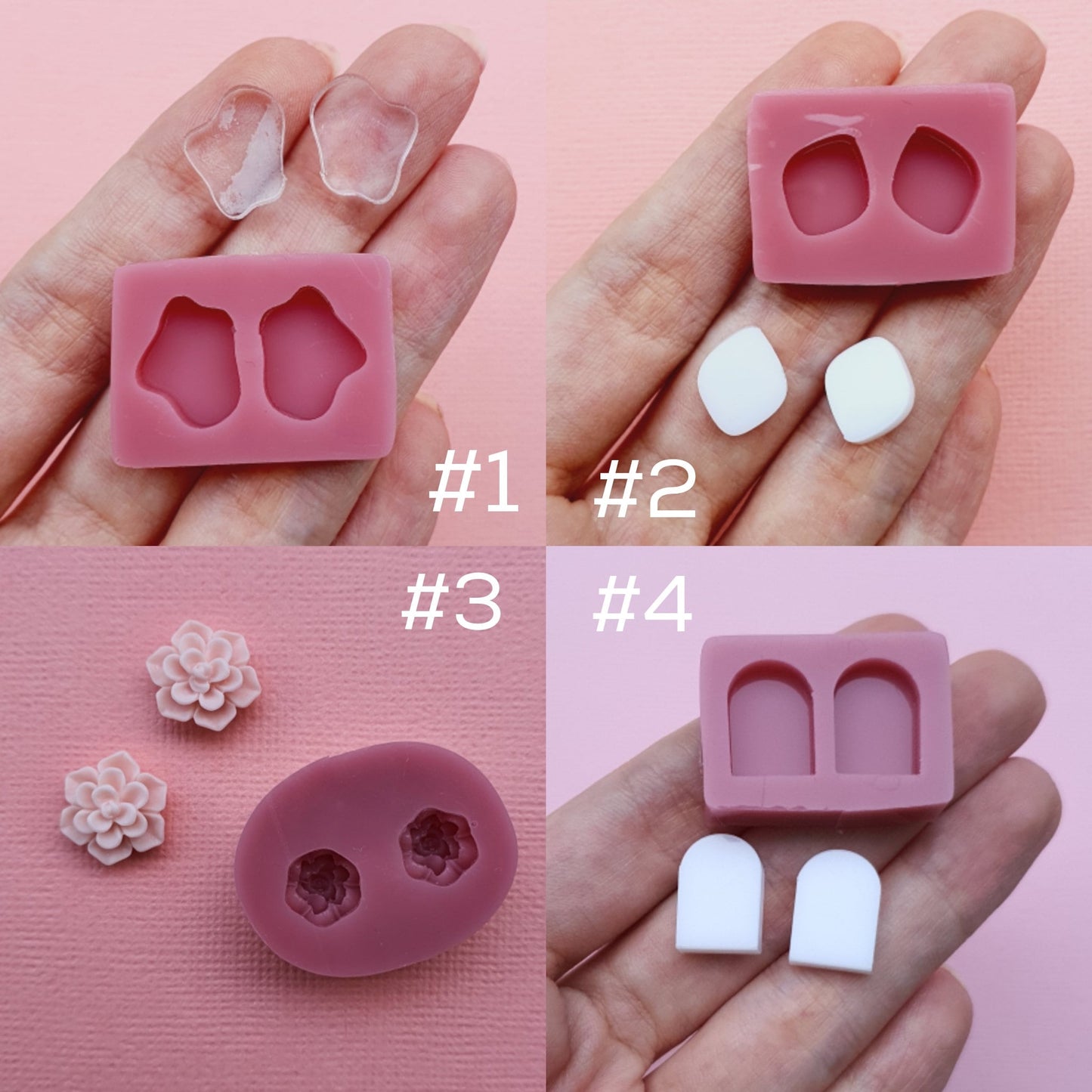 Silicone stud earrings mold Jewelry Resin mould for resin and epoxy