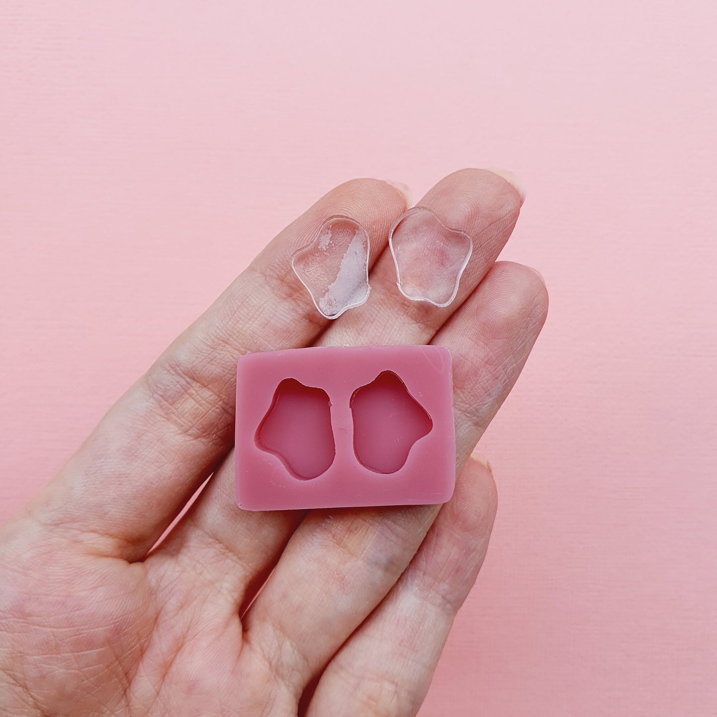 Silicone stud earrings mold Jewelry Resin mould for resin and epoxy