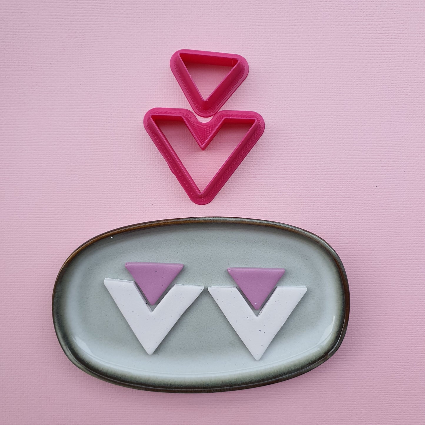 2 pcs set Clay cutters Jewelry Earrings Geometry shape cutter