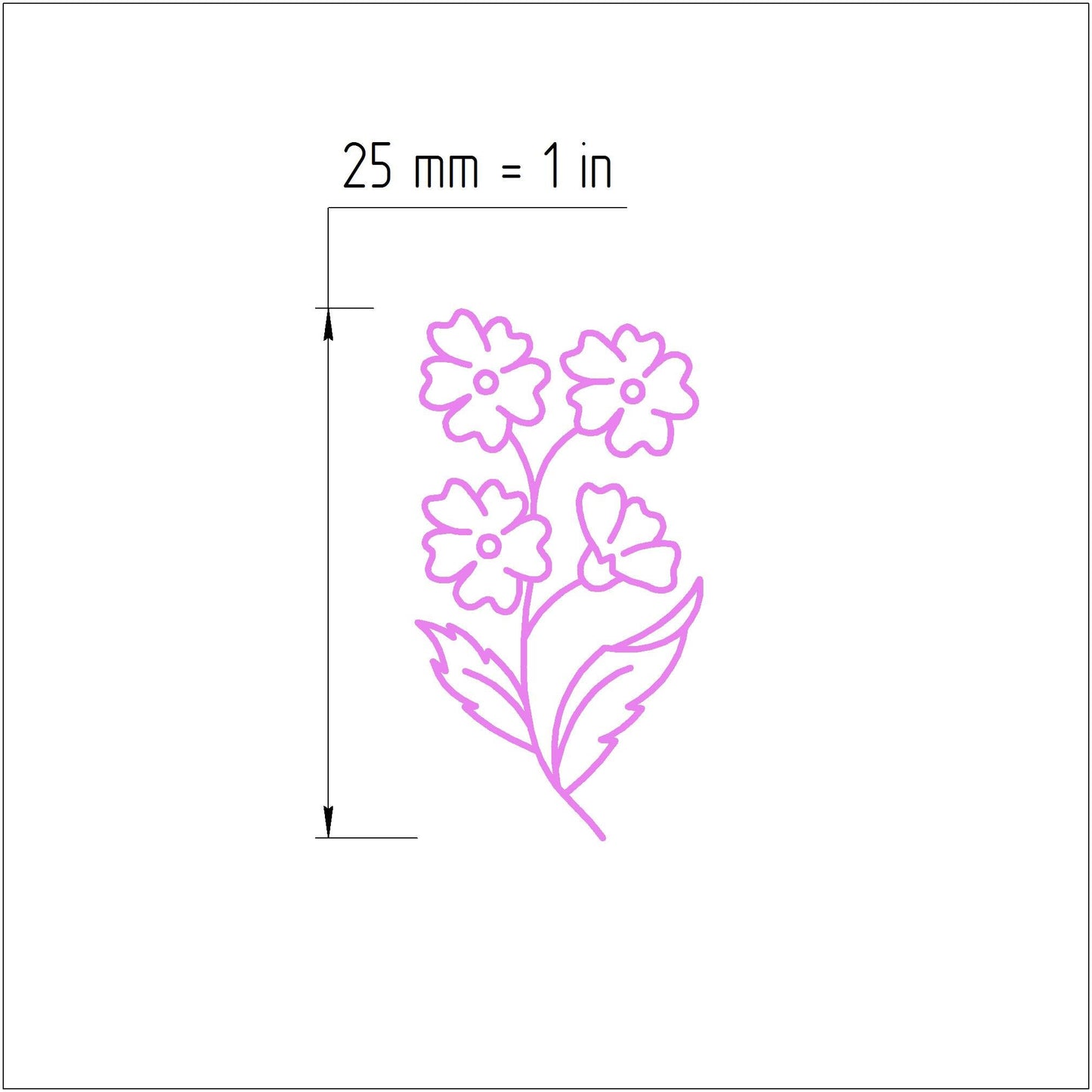 Polymer clay stamp "Flower" 3D printed embossing