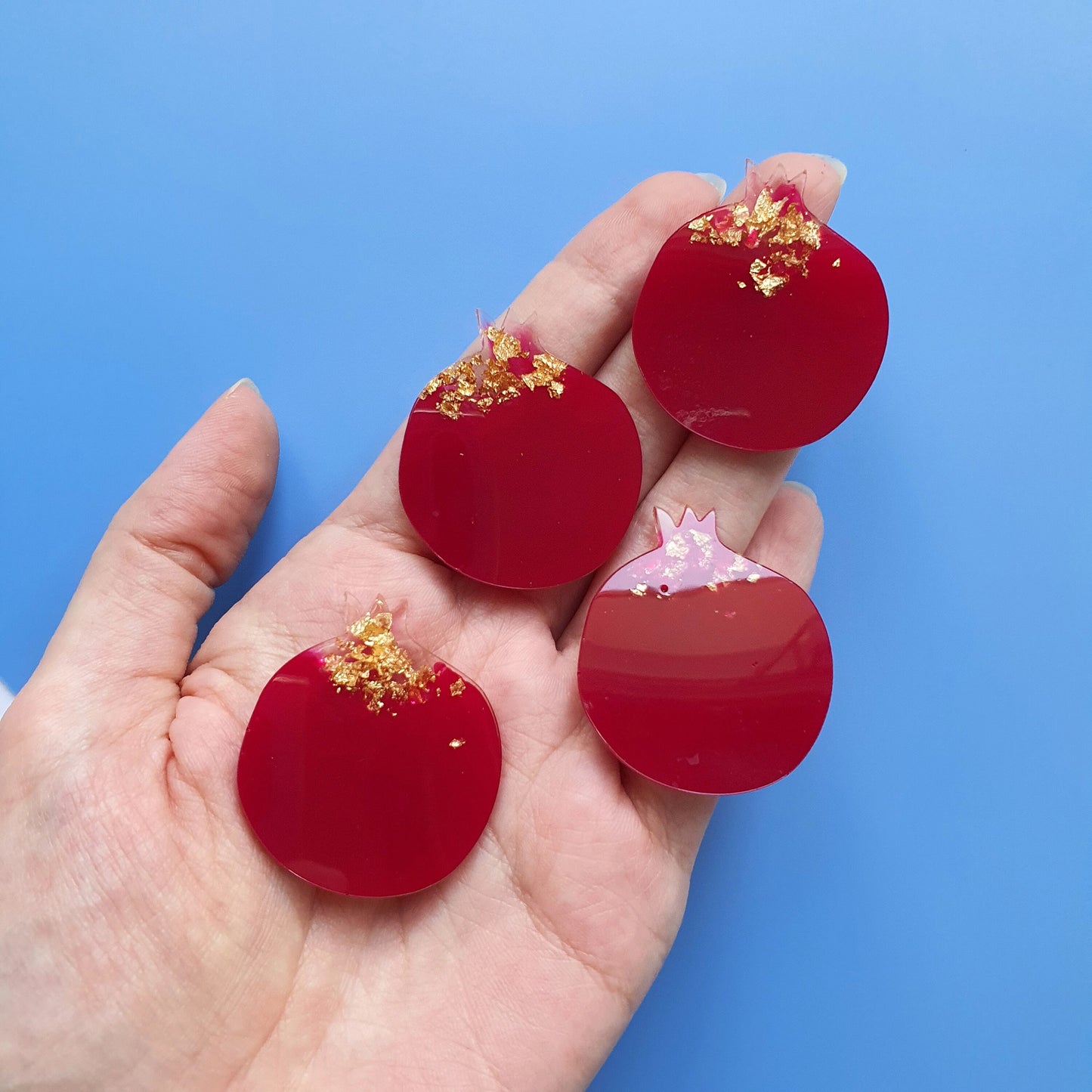 Silicone earrings mold Jewelry resin mold "Pomegranate"