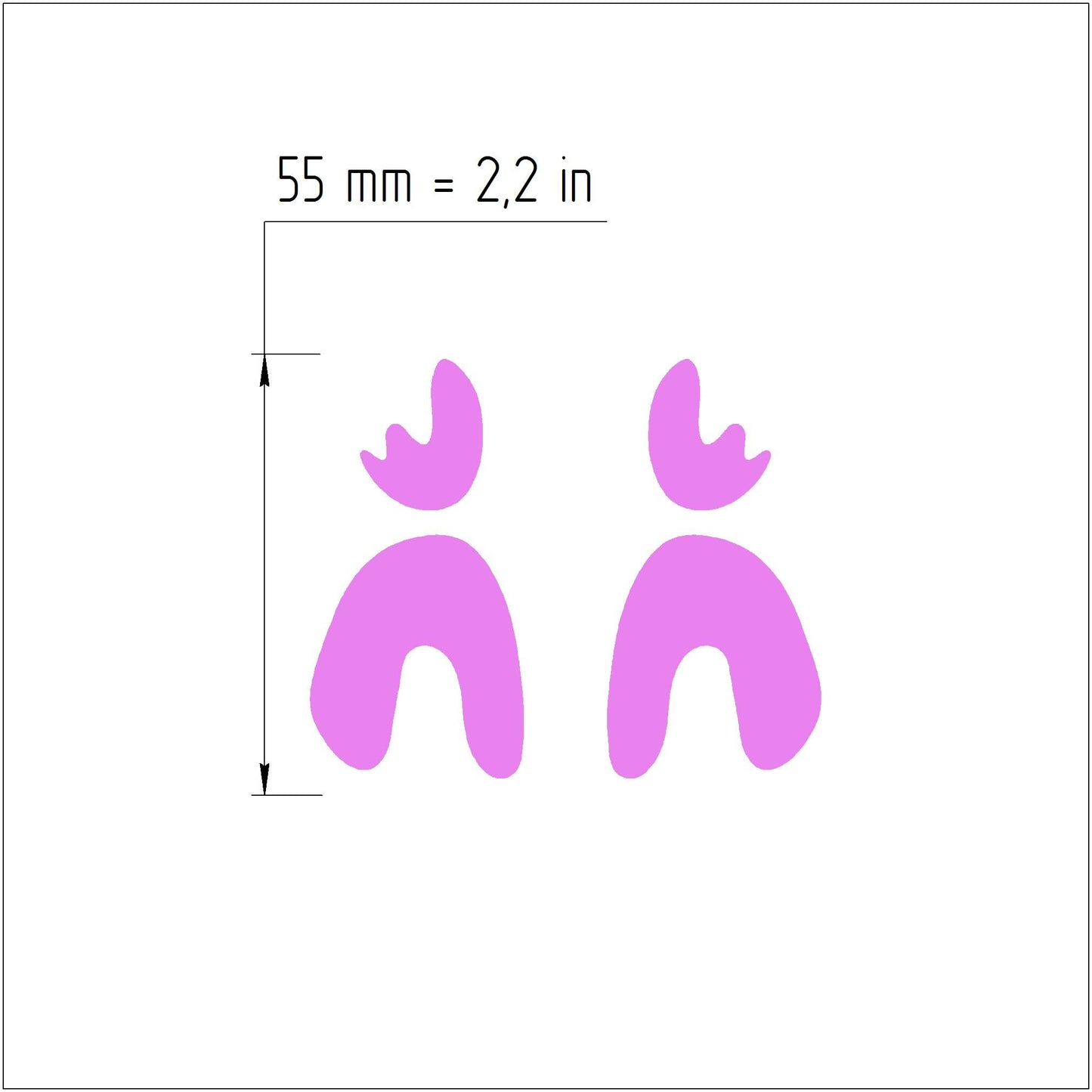 Earrings Polymer clay 3D cutters Jewelry mold 4 pcs set