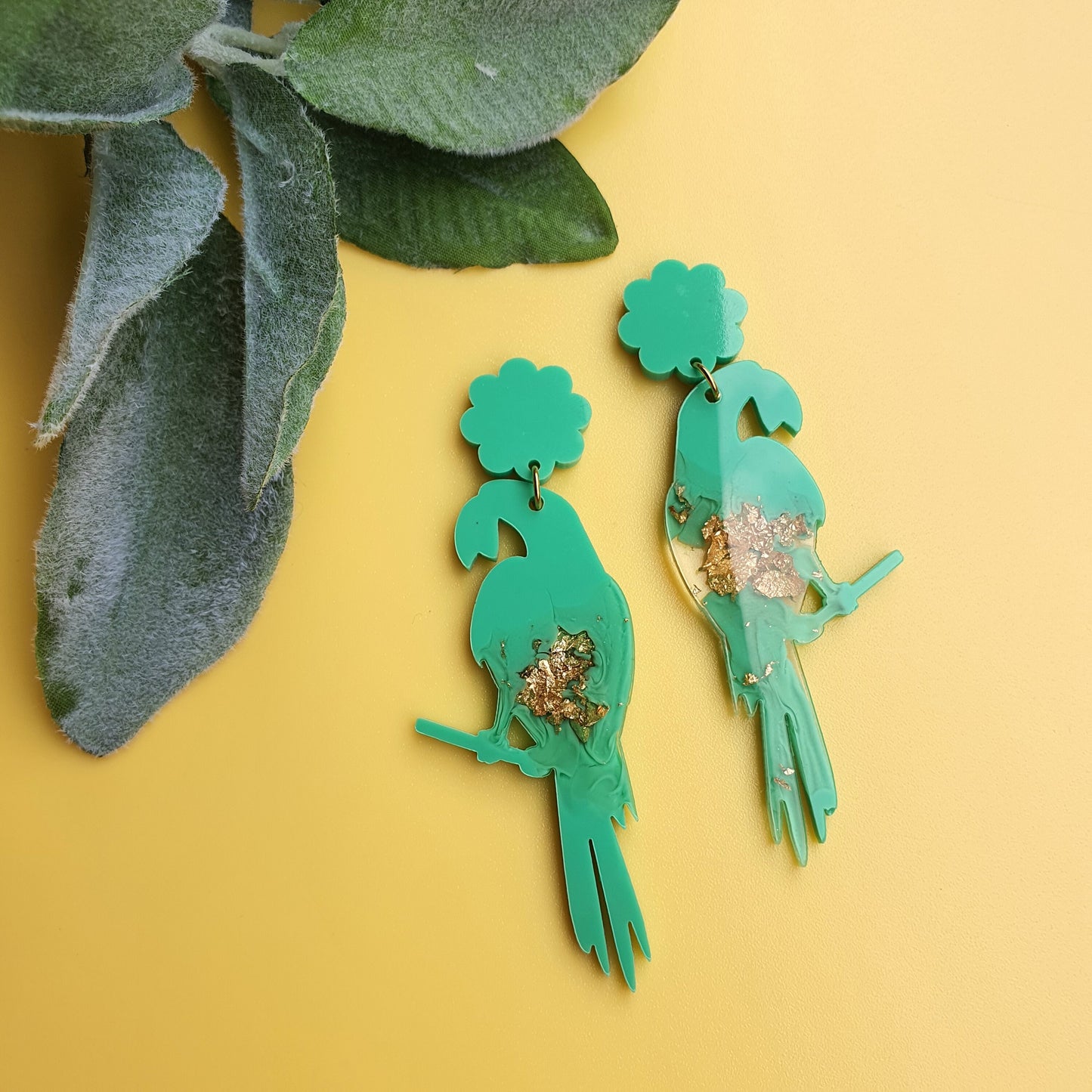 Silicone earrings mold "Parrot" for resin and epoxy