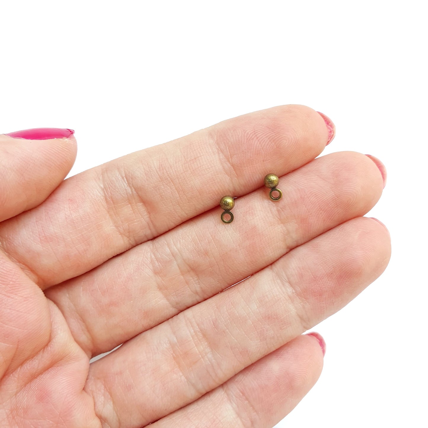 50 pcs Earrings ball stud pins Round studs earrings components Jewelry findings DIY jewellery tools