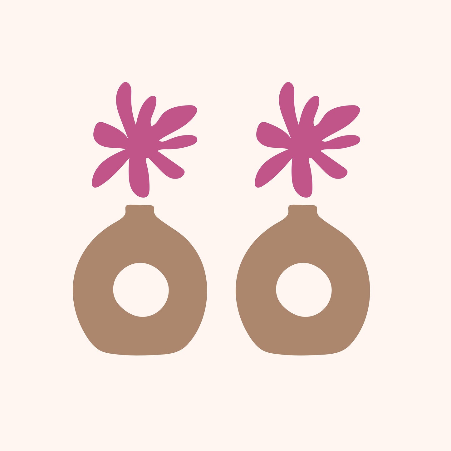 Earrings Polymer clay 3D cutters Jewelry mold 2 pcs set