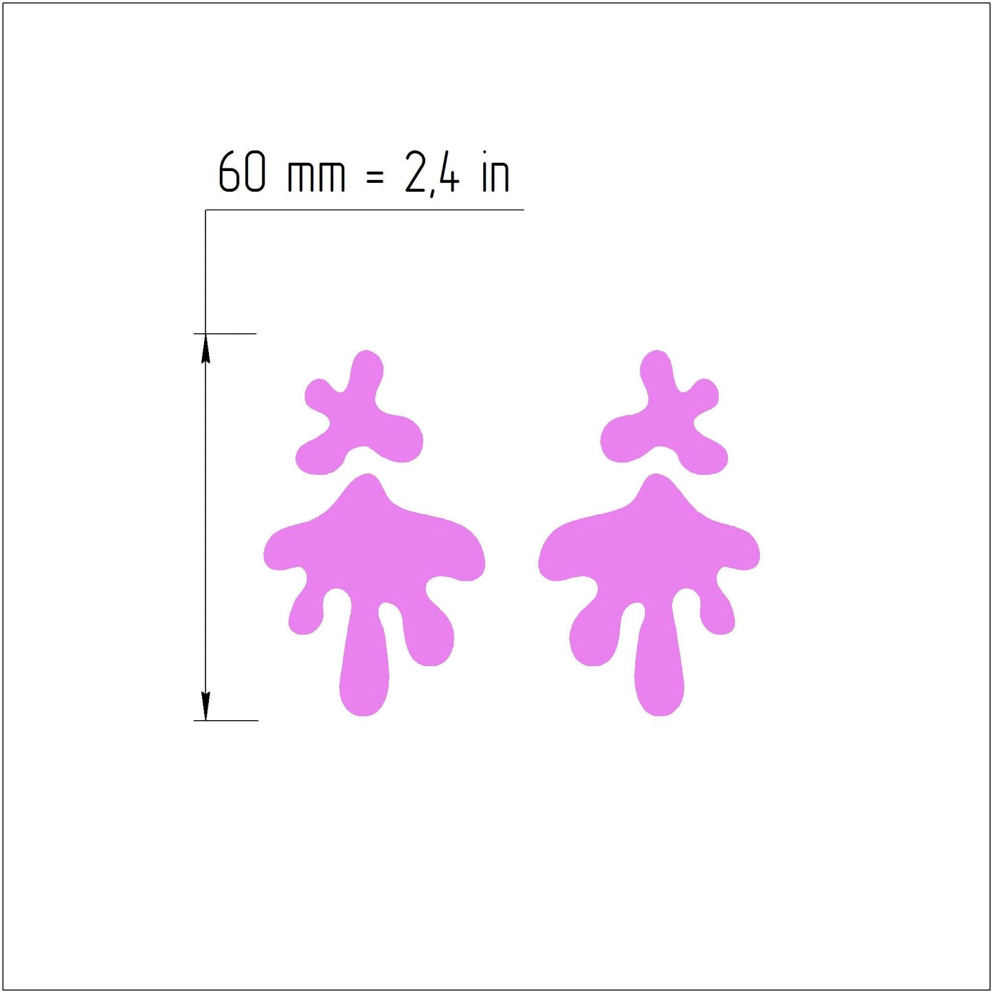 Earrings Polymer clay 3D cutters Jewelry mold