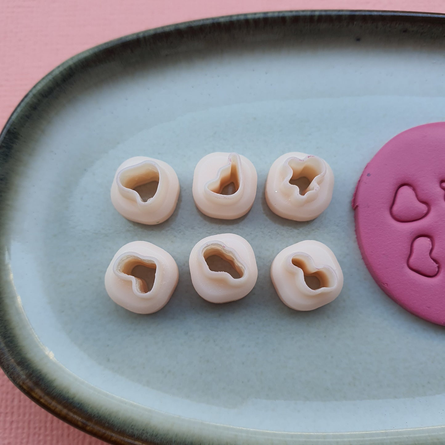 6 pcs set Polymer clay micro cutters 3D print jewelry cutters "Abstract shapes" Earrings clay molds