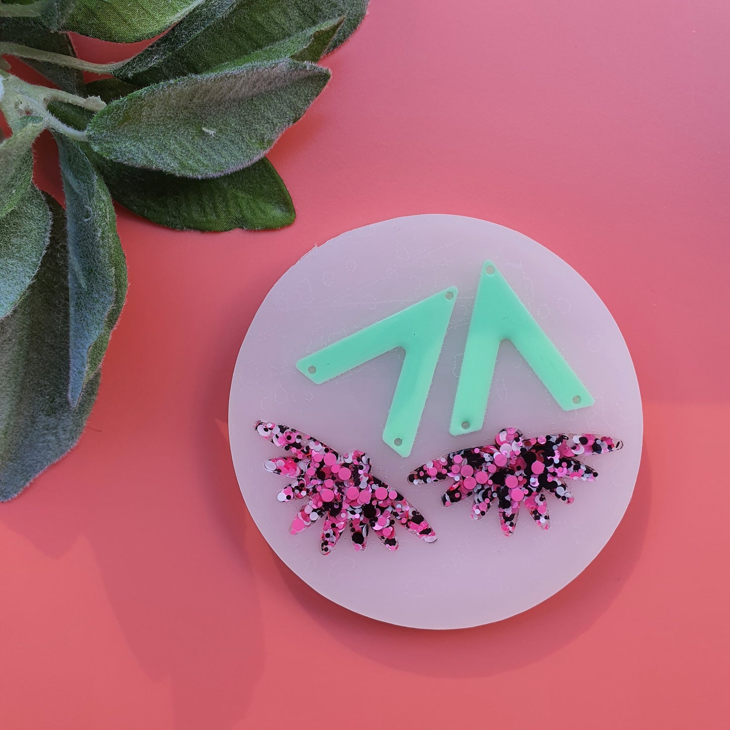 Silicone earrings mold Jewelry Resin mould for resin and epoxy
