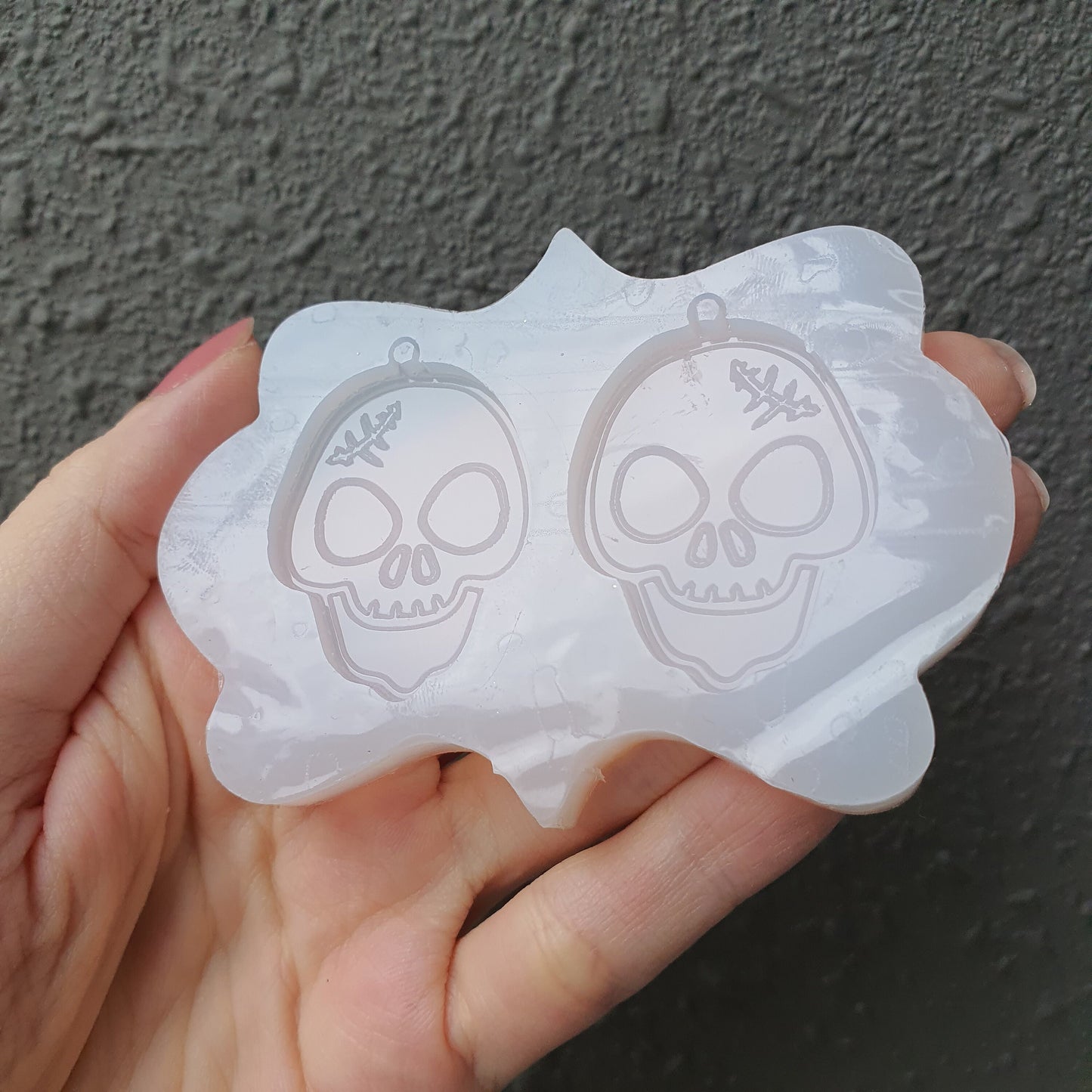 Halloween "Scull" Silicone earrings mold for resin and epoxy