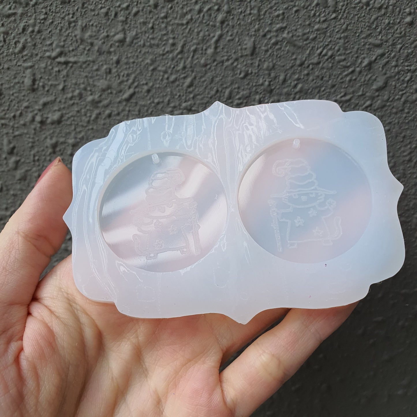 Silicone earrings mold "Magic cat" mould for resin and epoxy