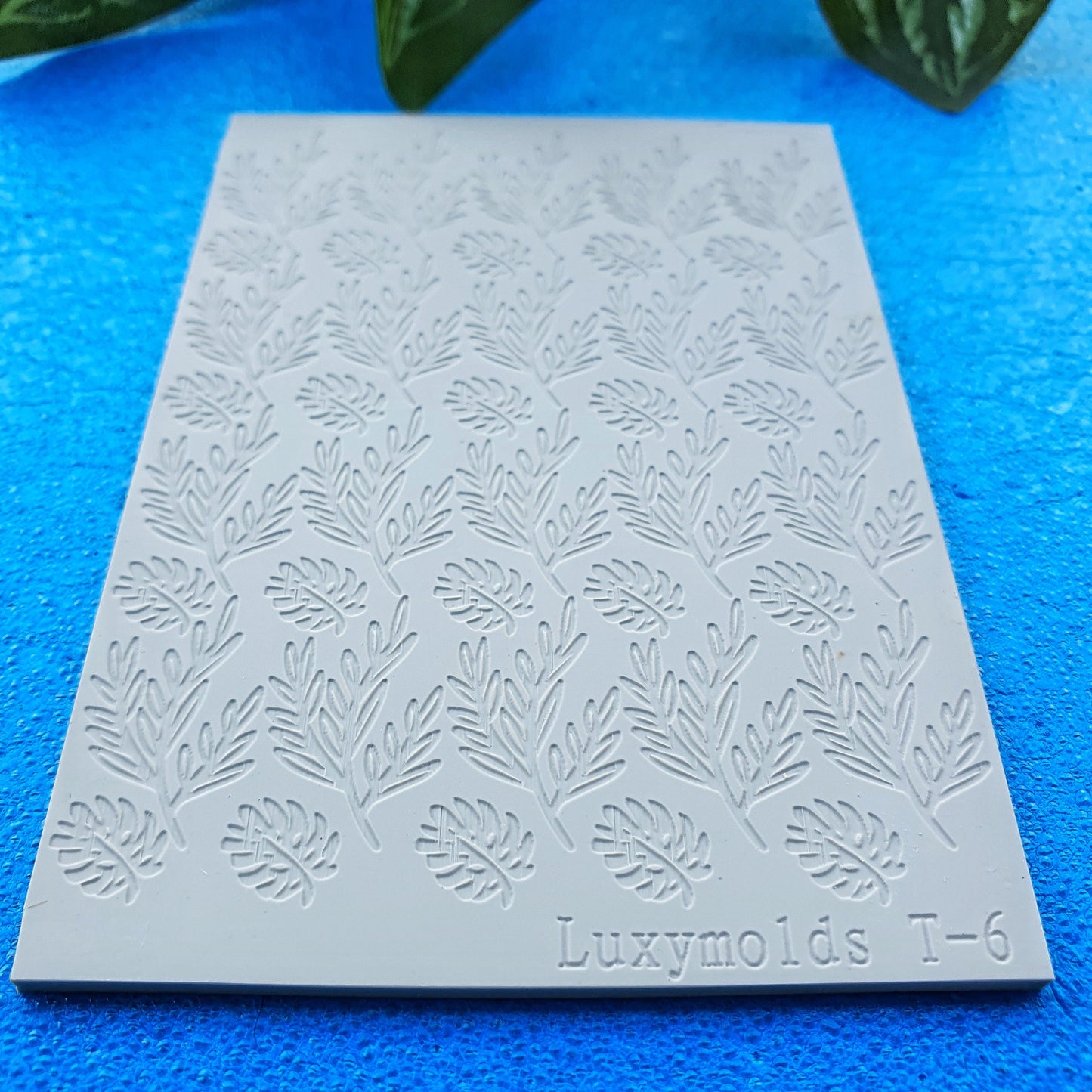 Polymer clay Texture tile Texture mat Clay stamp Polymer clay texture stencils "Leaves" T-6