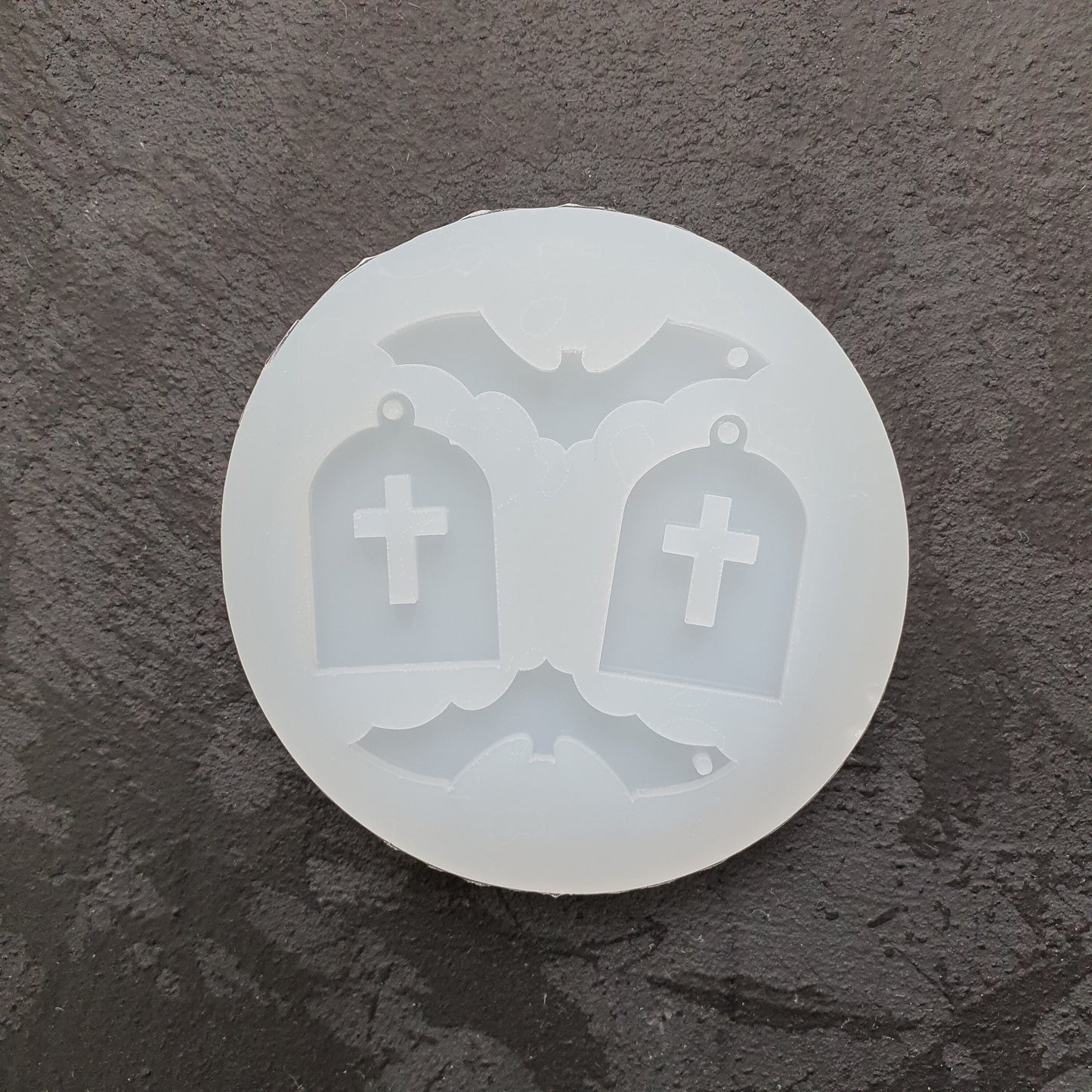 Halloween "Rip, bat" Silicone earrings mold for resin and epoxy