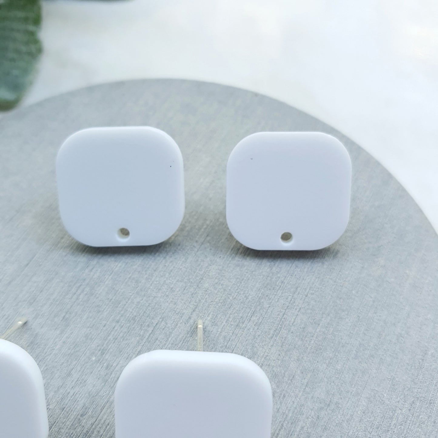 Resin Earring stud components Earrings findings DIY jewelry