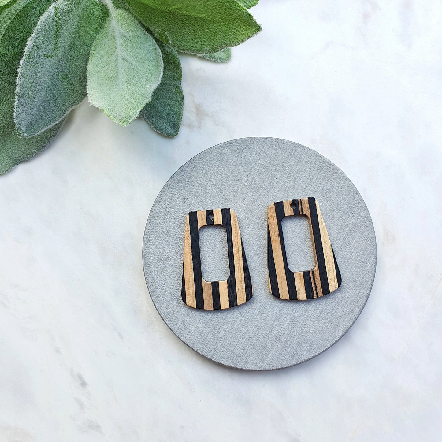 Wood Resin Charm Pendant Earrings components Earrings findings DIY jewelry connectors