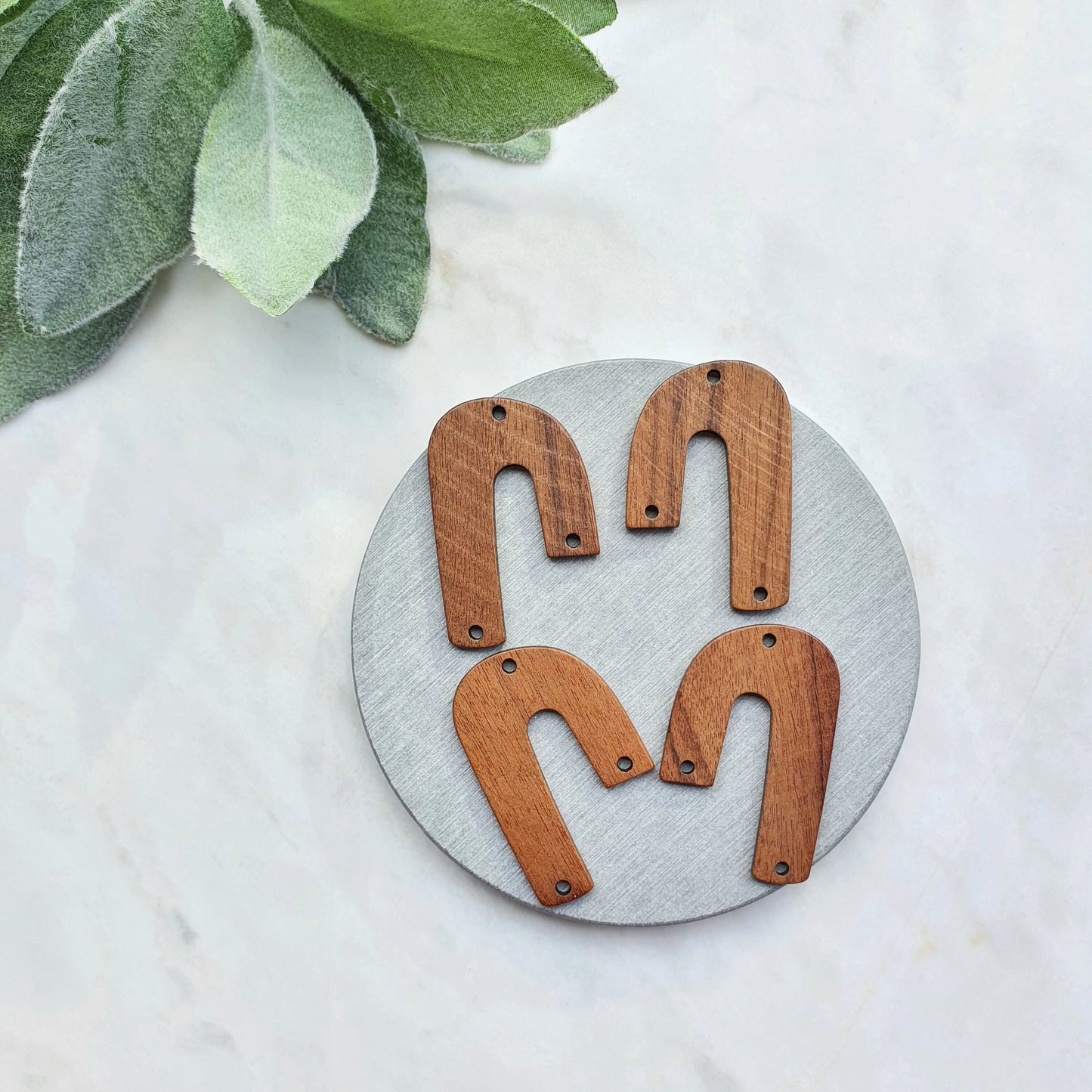 Wood Charm Pendant Earrings components Earrings findings DIY jewelry connectors
