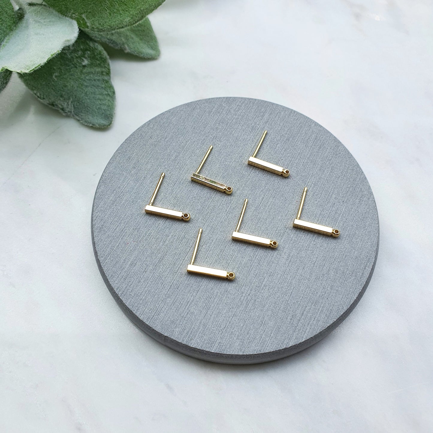 Gold plated Earrings stud components Earrings findings DIY jewelry
