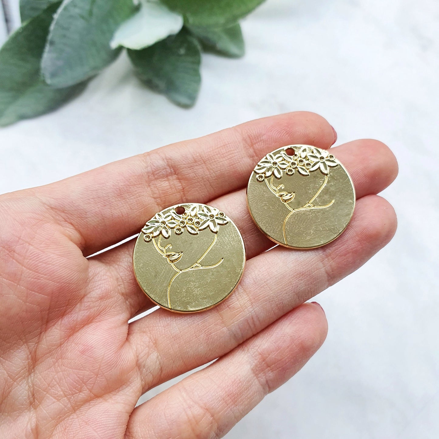 Gold plated Earrings components Earrings findings DIY jewelry