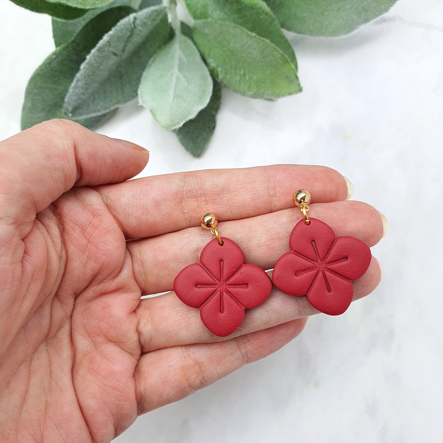 Earrings Polymer clay 3D cutters Jewelry mold "Flower"