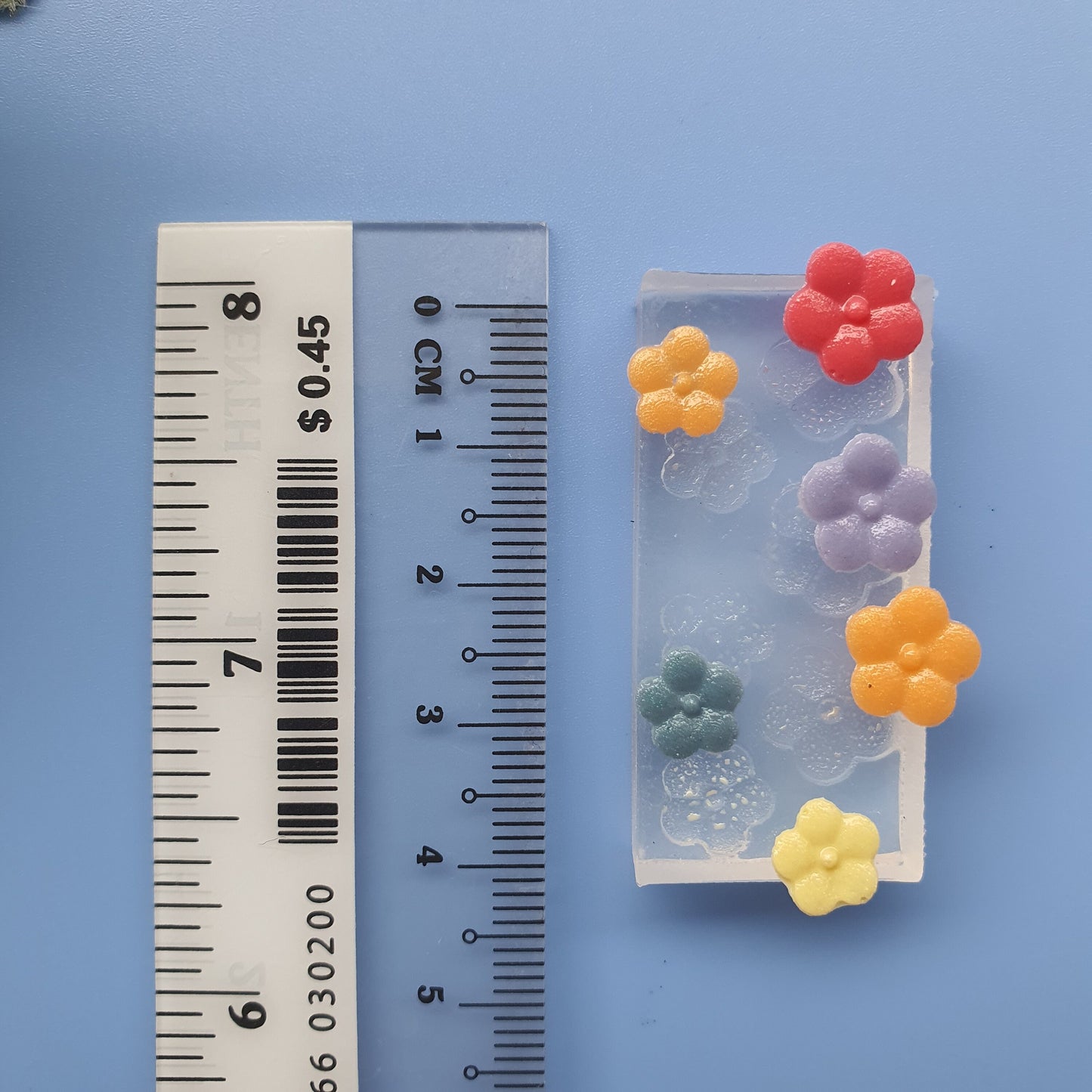 Silicone earrings mini mold "Flowers" for resin and epoxy