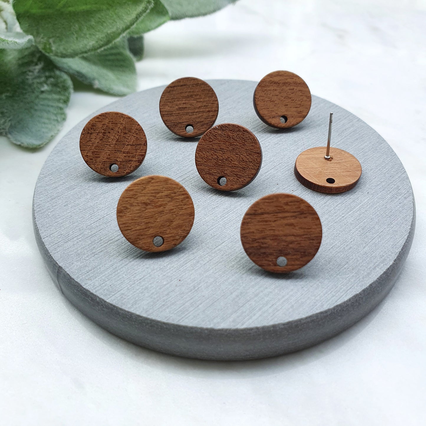 Wood Earring stud components Geometric studs Earrings findings DIY jewelry