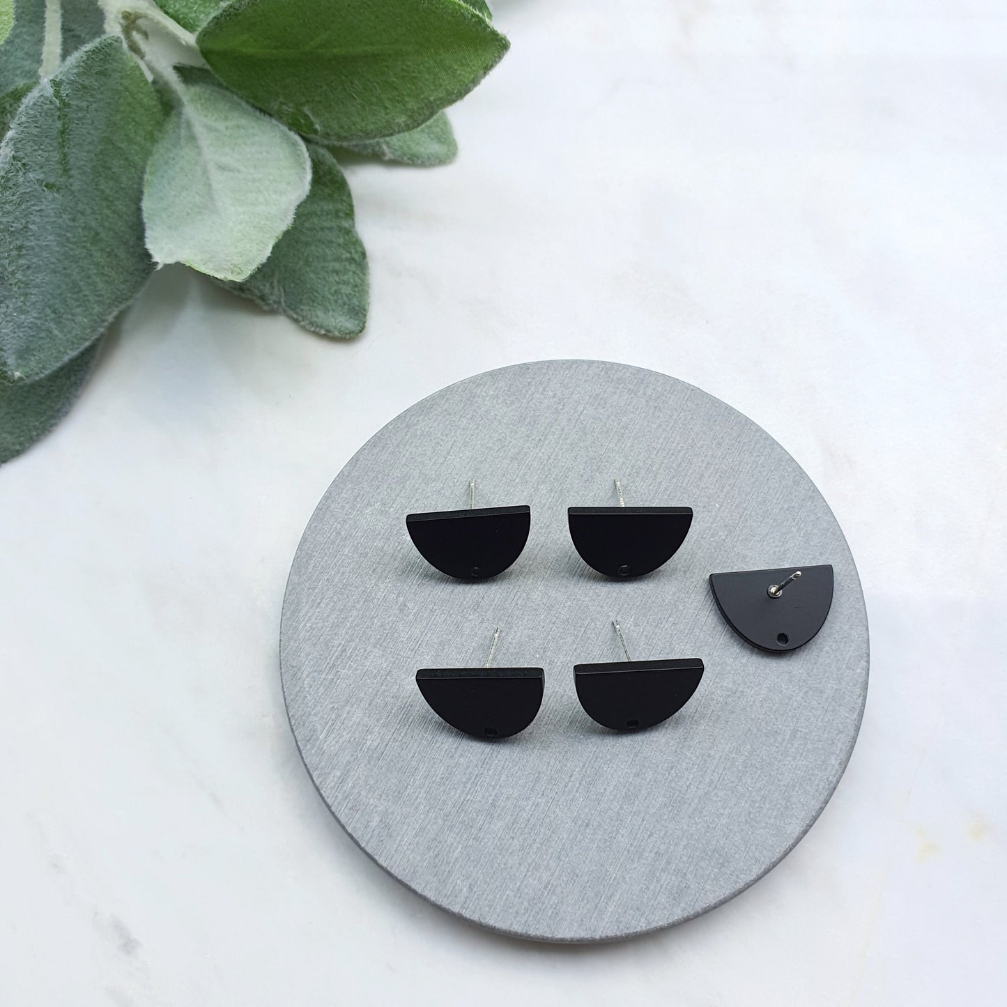 Resin Earring stud components Earrings findings DIY jewelry