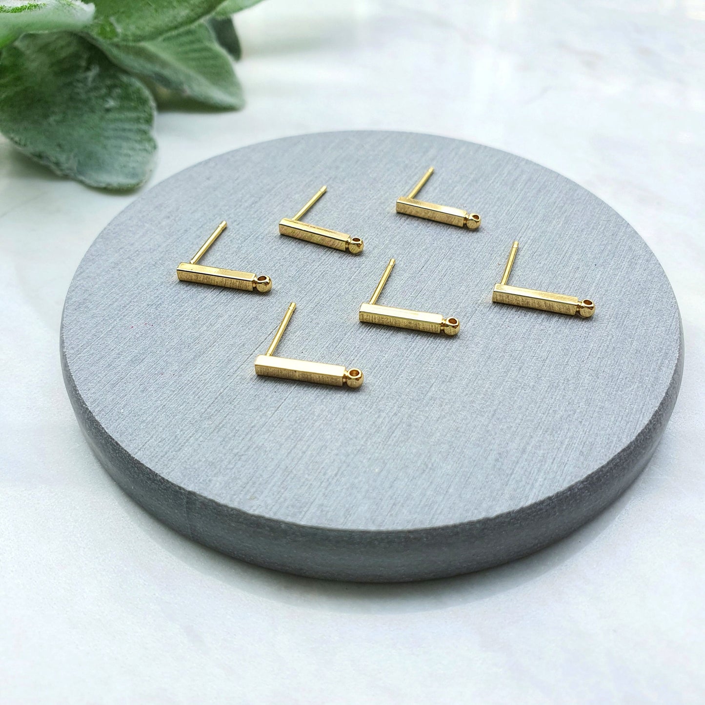 Gold plated Earrings stud components Earrings findings DIY jewelry
