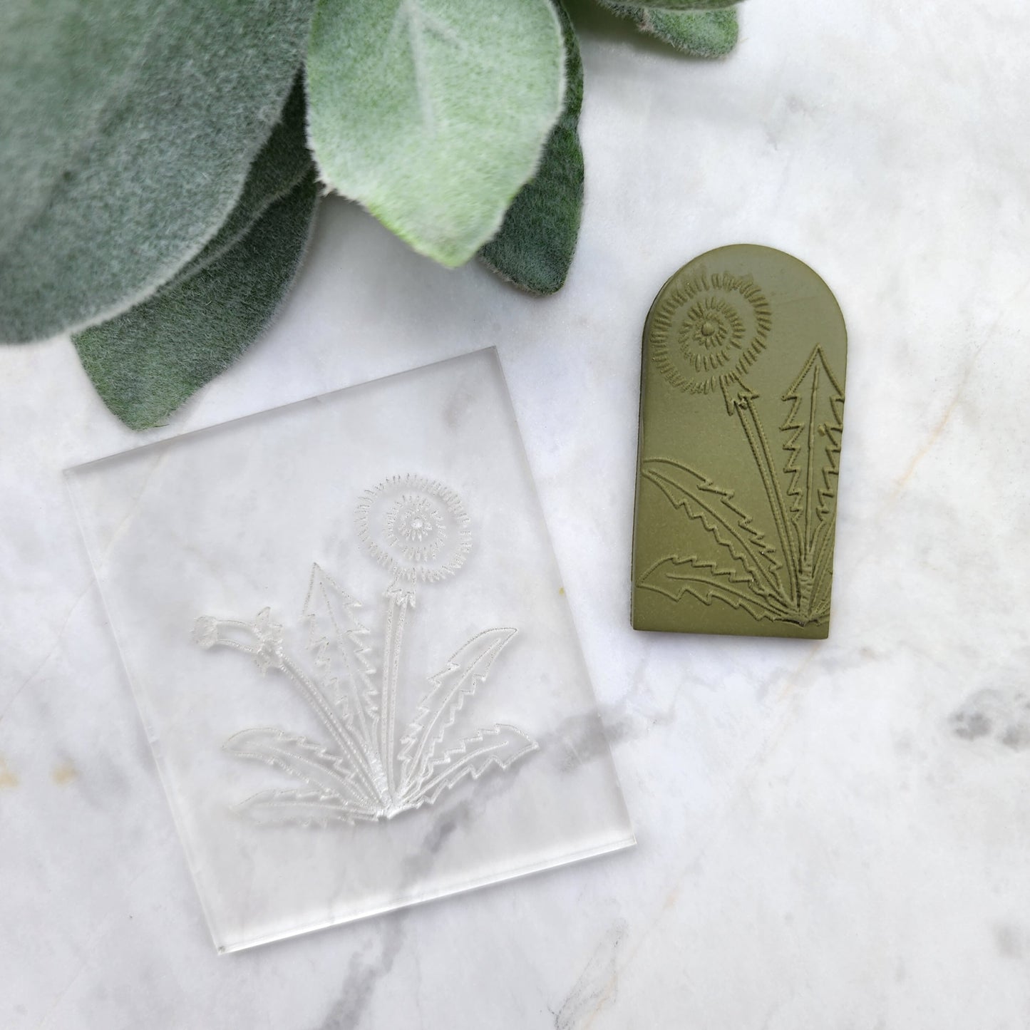 Embossing stamp for polymer clay Floral texture plate Flower debossing stamp Acrylic stamps