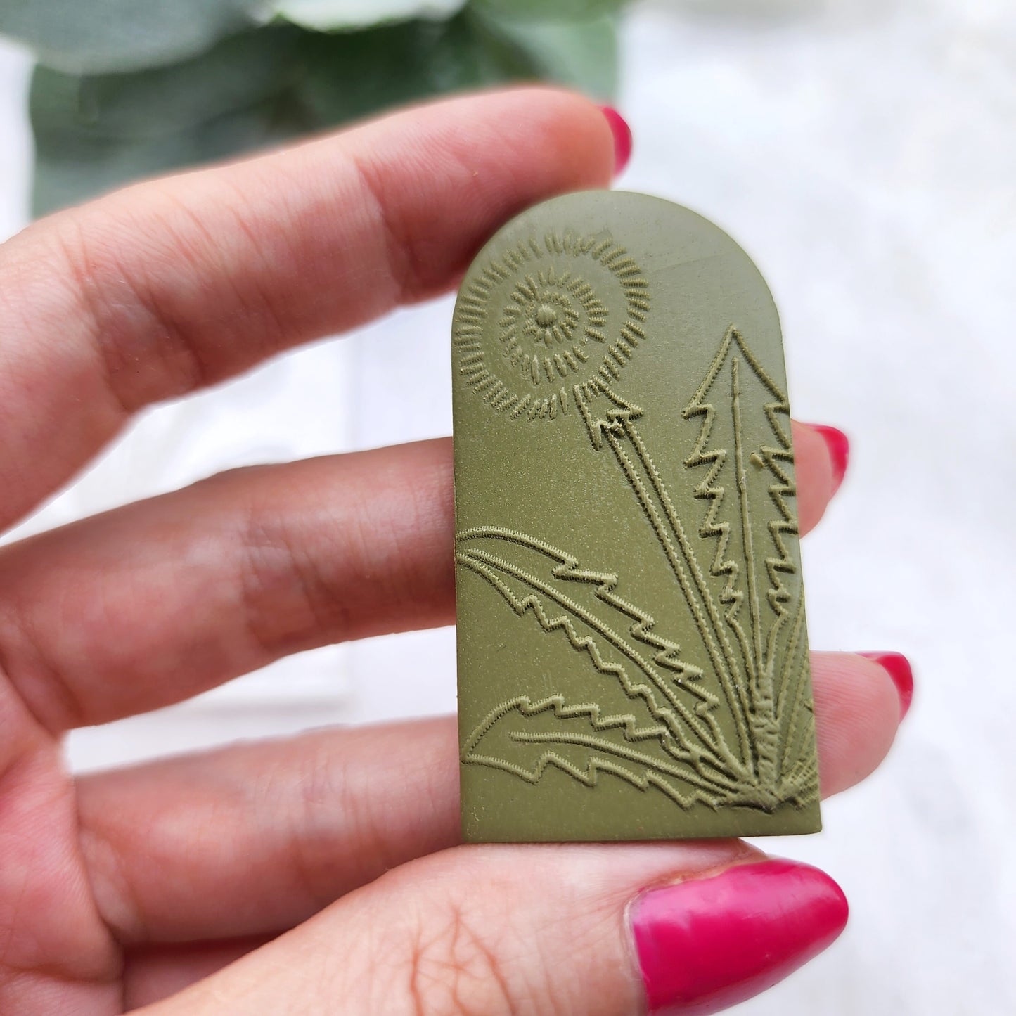 Embossing stamp for polymer clay Floral texture plate Flower debossing stamp Acrylic stamps