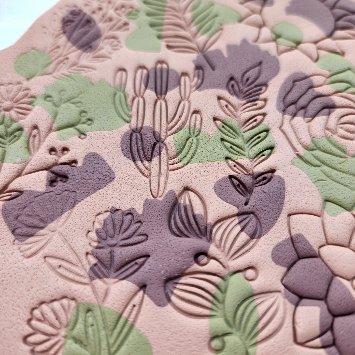 10 pcs set Flower Polymer clay texture stamps Floral embossing stamps
