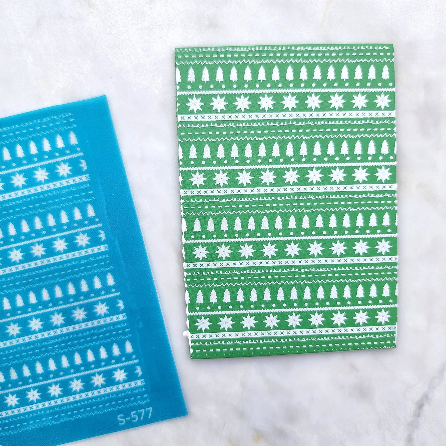 Silk screen stencil for polymer clay "Luxymolds" "Christmas" S-577