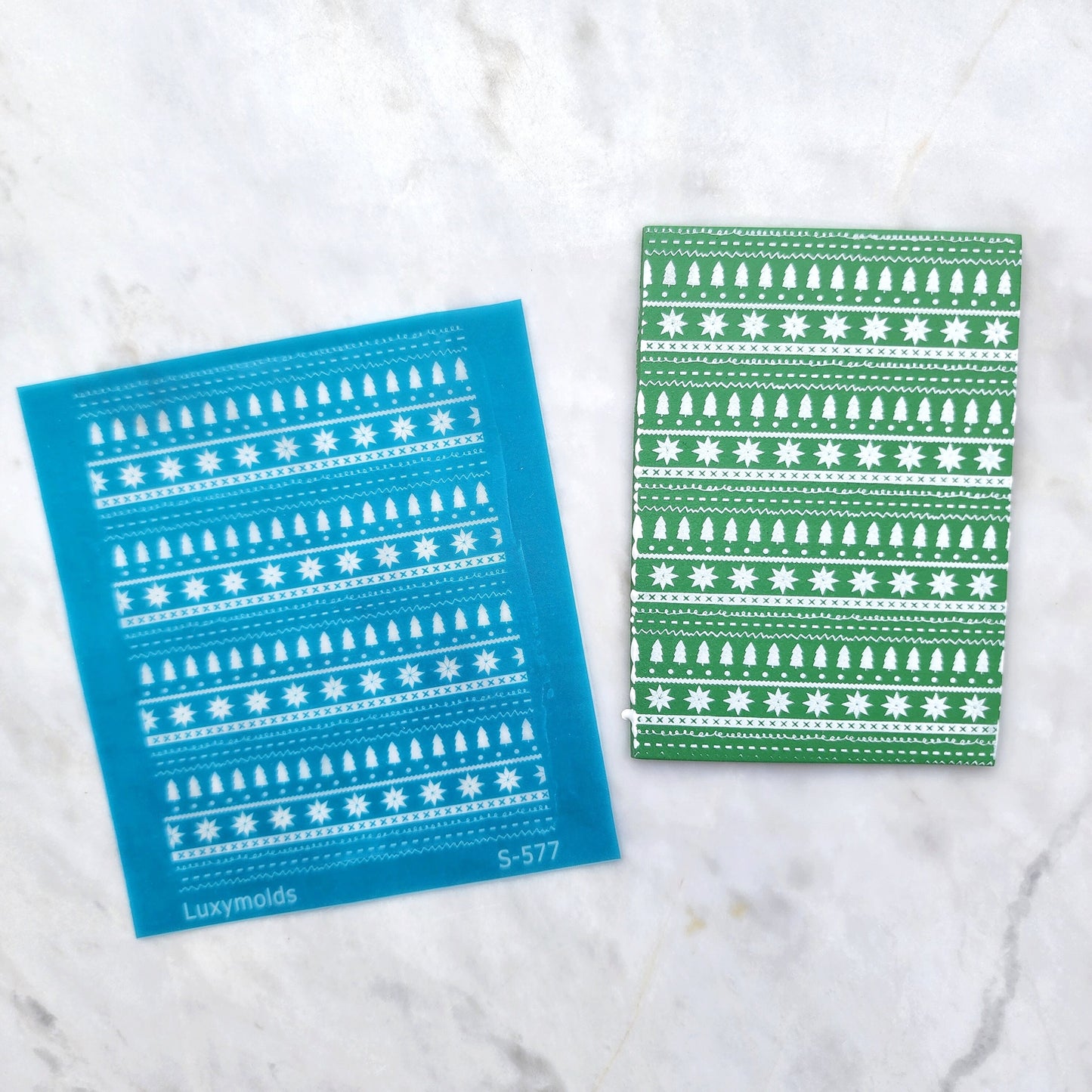 Silk screen stencil for polymer clay "Luxymolds" "Christmas" S-577
