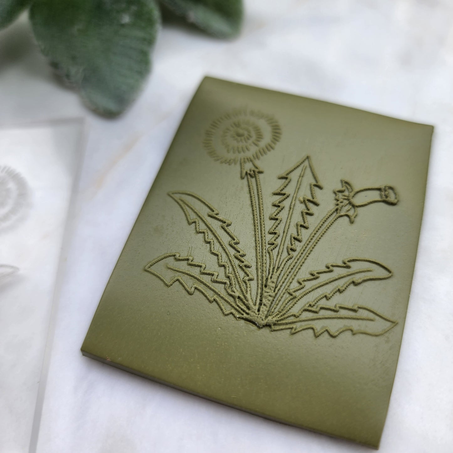Embossing stamp for polymer clay Floral texture plate Flower debossing stamp Acrylic stamps