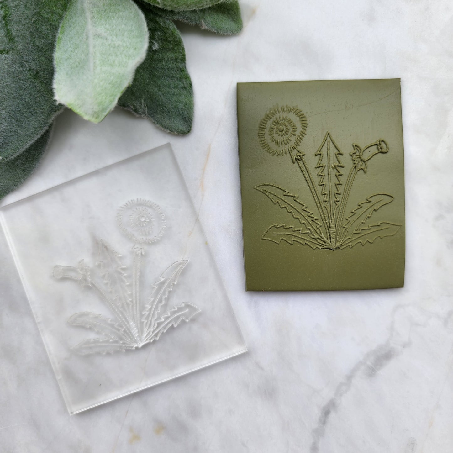 Embossing stamp for polymer clay Floral texture plate Flower debossing stamp Acrylic stamps