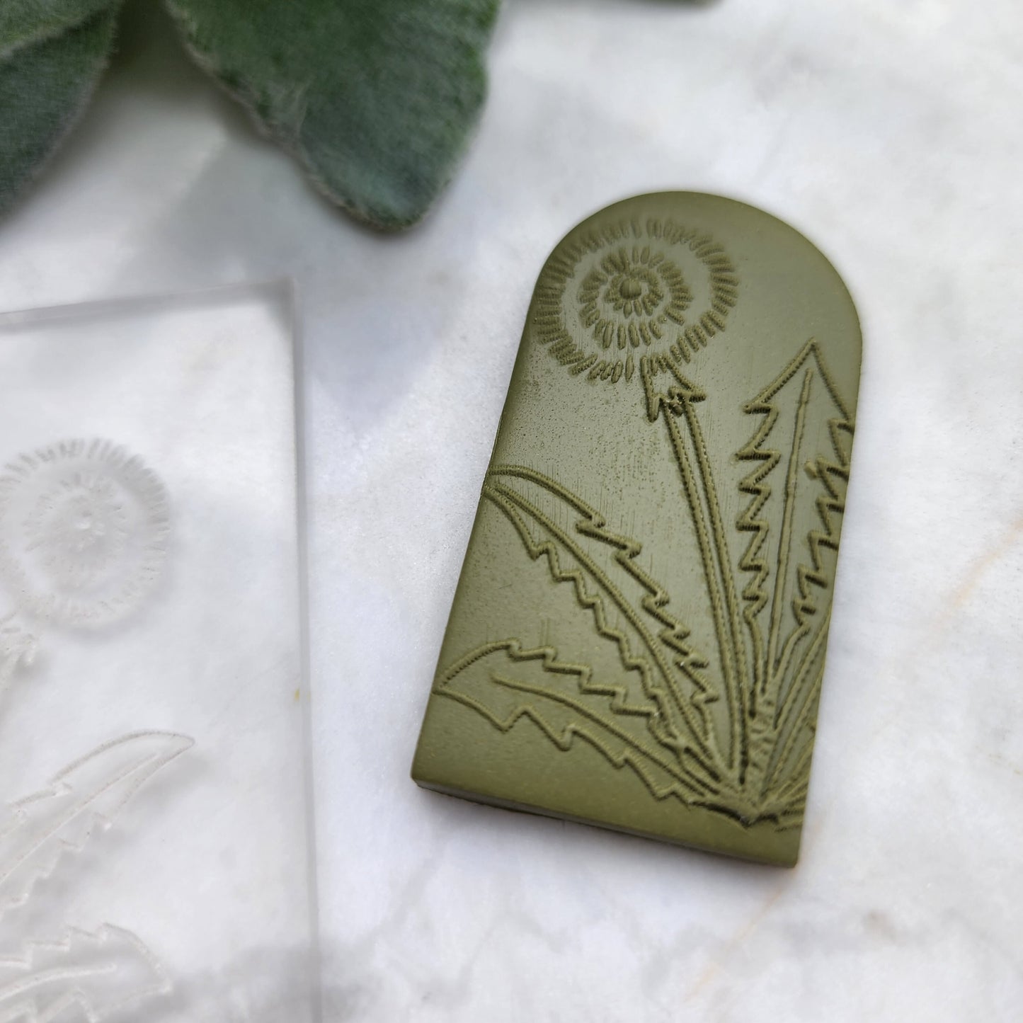 Embossing stamp for polymer clay Floral texture plate Flower debossing stamp Acrylic stamps