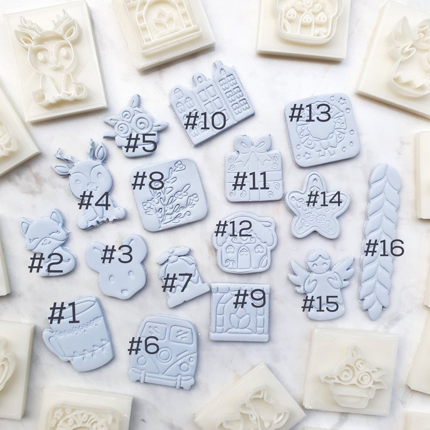 Christmas Clay cutters Jewelry Earrings molds